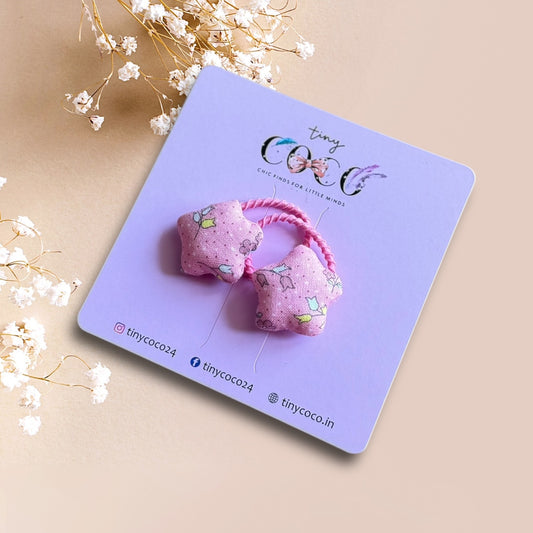Floral Star Padded Hair Ties (Set of 2)