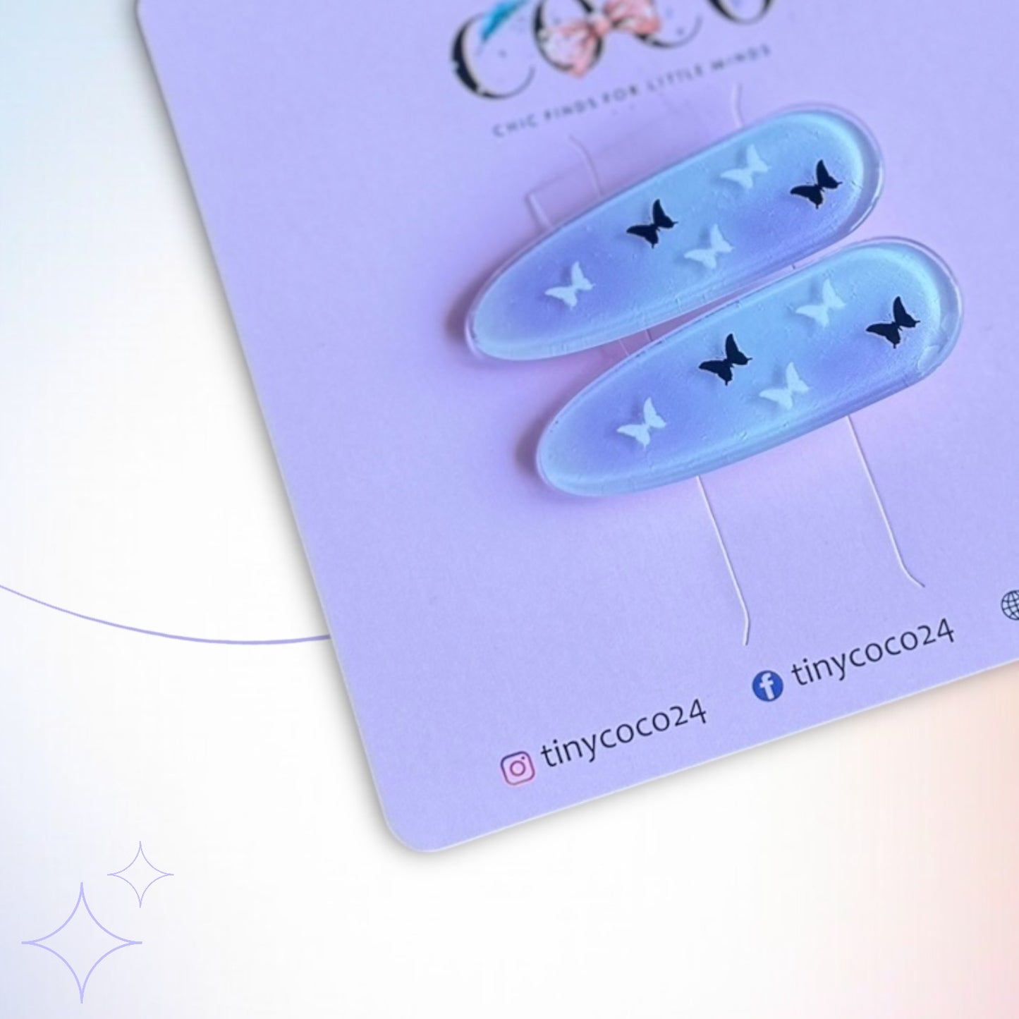 Flutter Fantasy Resin Snap Clips (Set of 2)