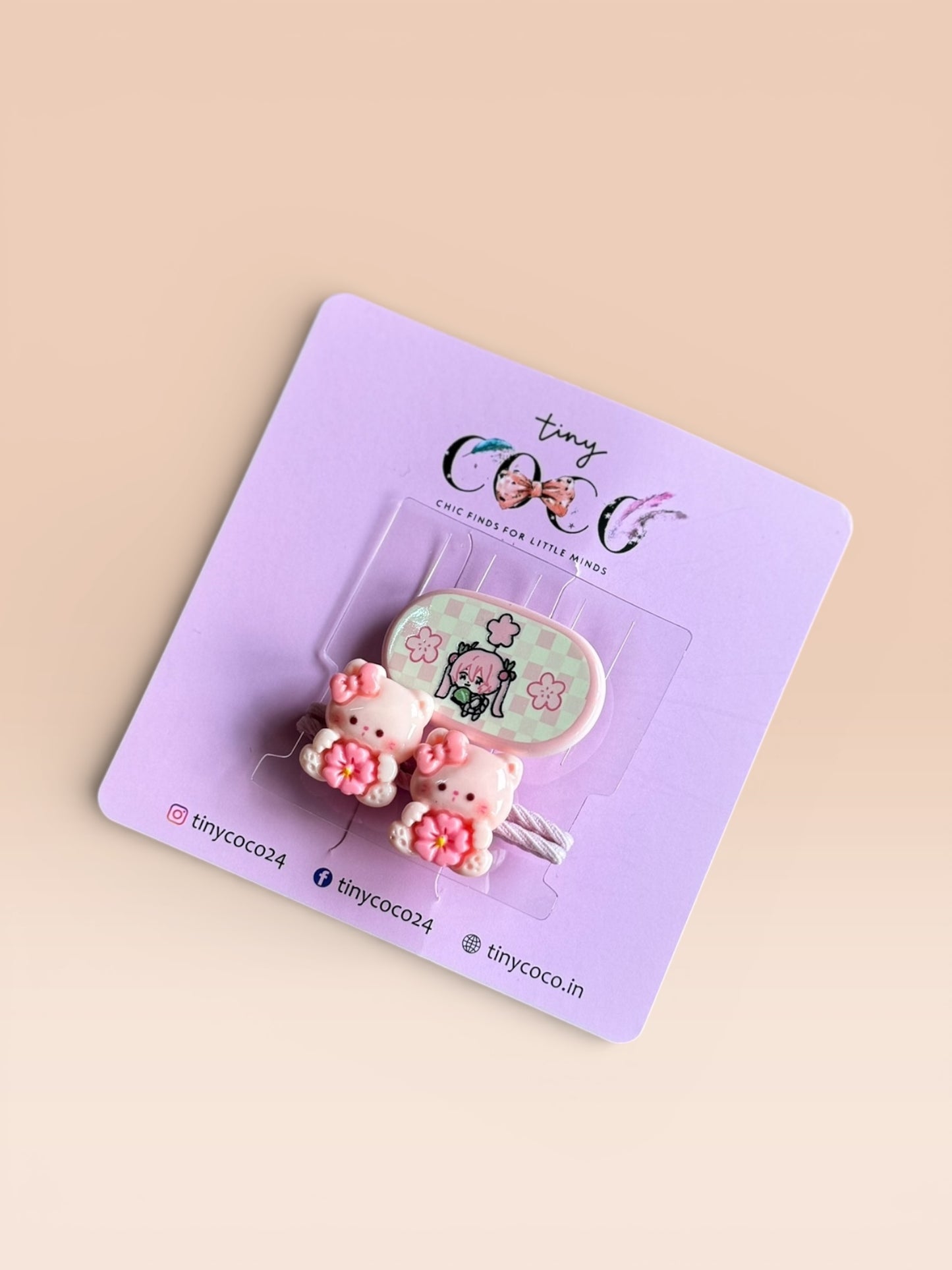 Kawaii Friends Character Clip & Tie Set