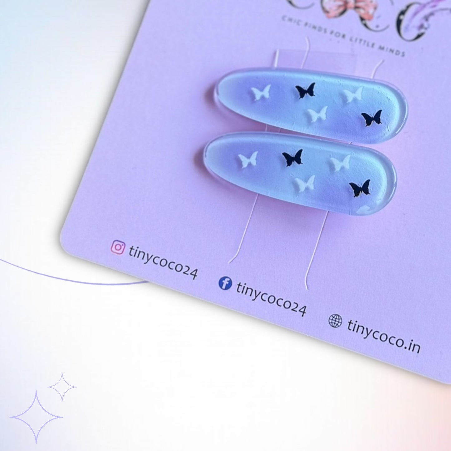 Flutter Fantasy Resin Snap Clips (Set of 2)