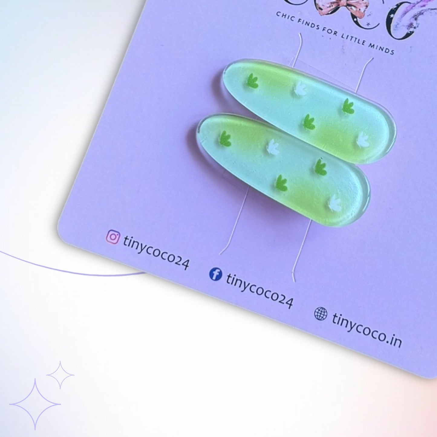 Flutter Fantasy Resin Snap Clips (Set of 2)