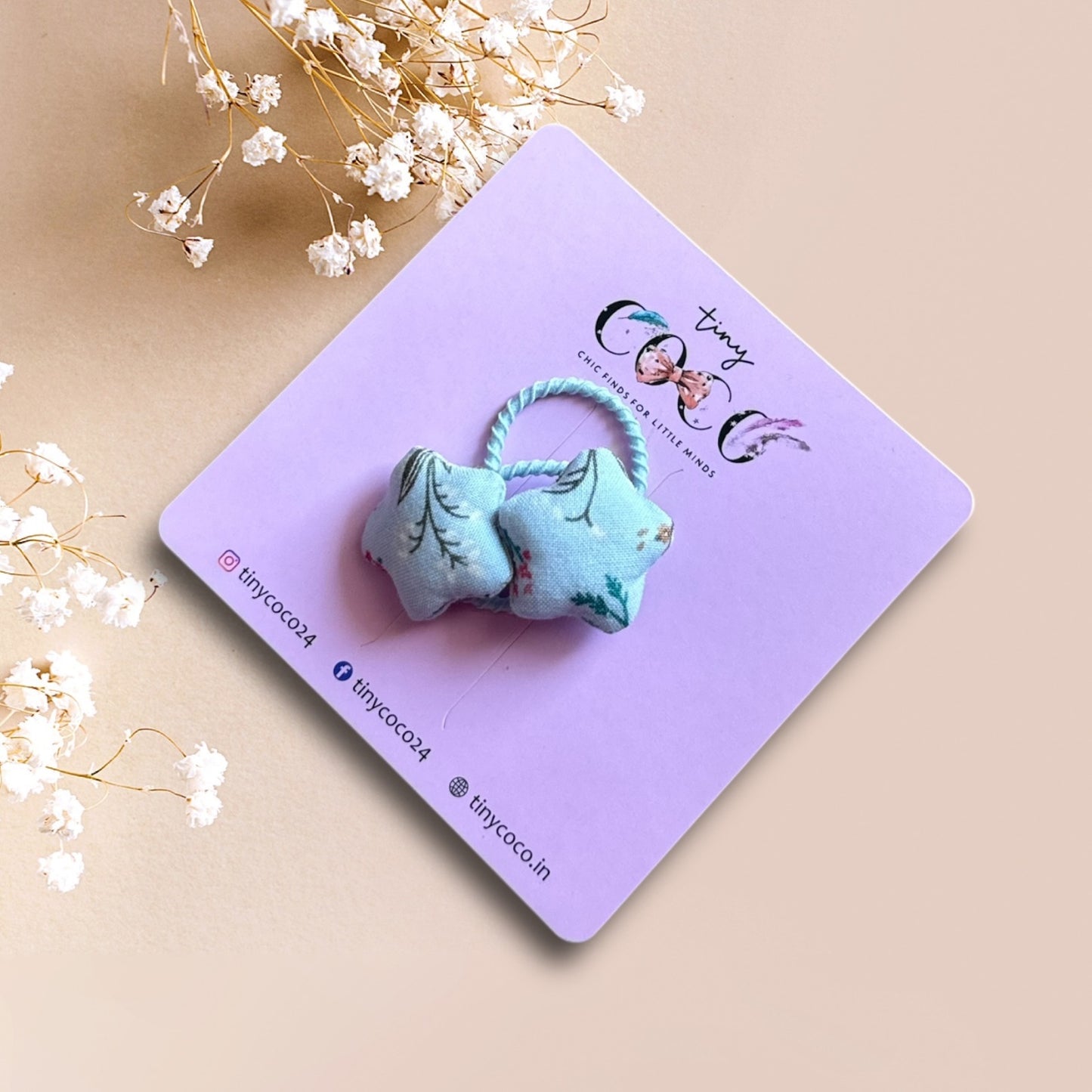 Floral Star Padded Hair Ties (Set of 2)