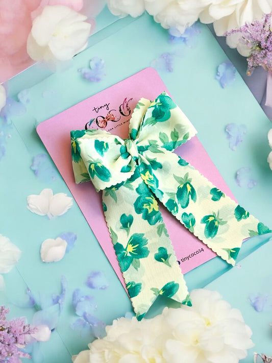 Floral Delight Hair Bow Pin