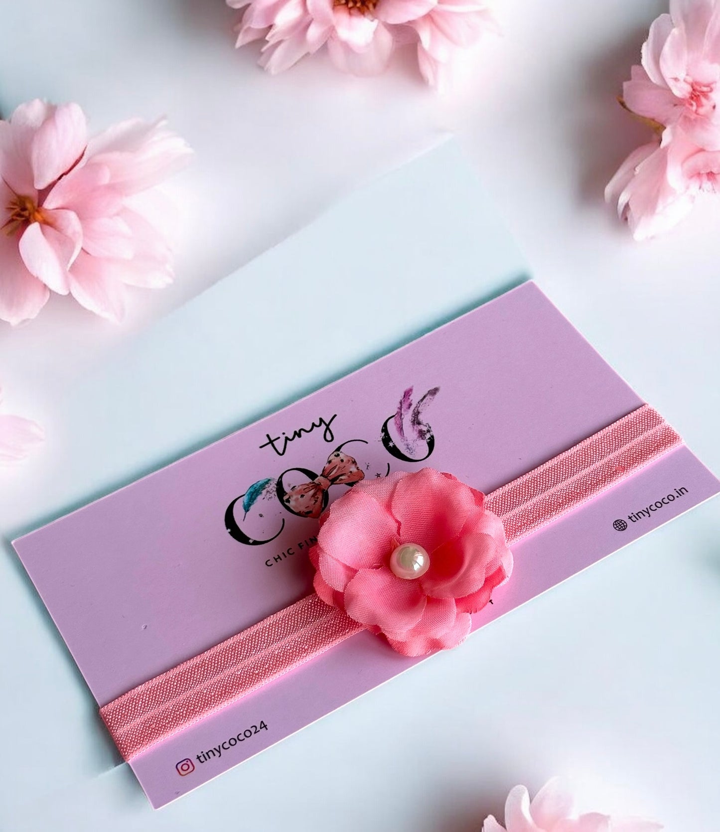 Elegant Peach Blossom Headband