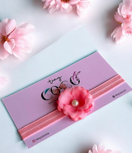 Elegant Peach Blossom Headband