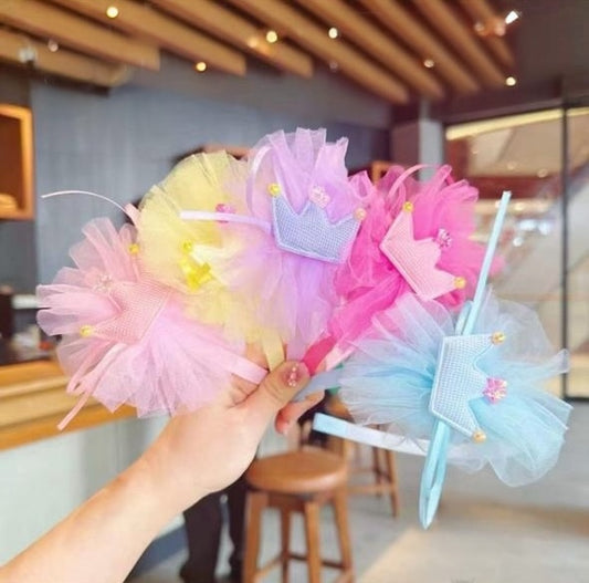 Princess Crown Tulle Headbands