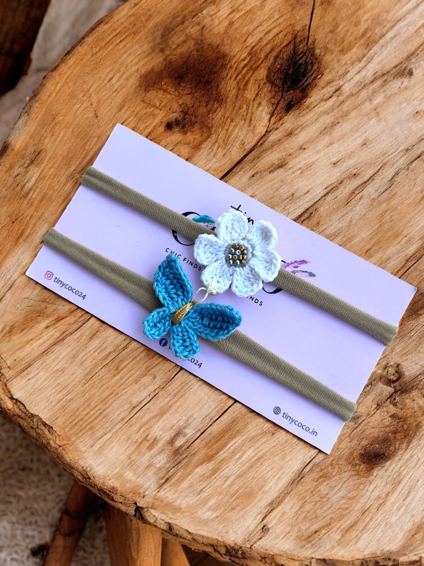 Petal & Flutter Crochet Headband Set