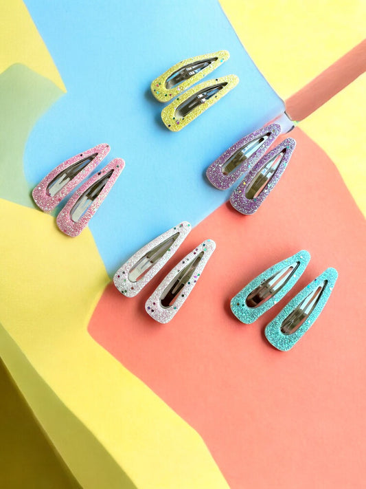 Glitter Snap Clips (Set of 2)