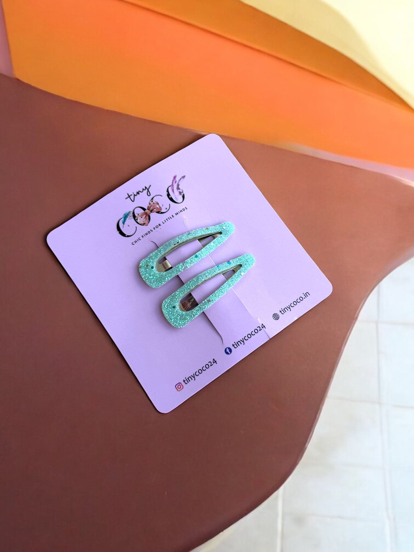 Glitter Snap Clips (Set of 2)