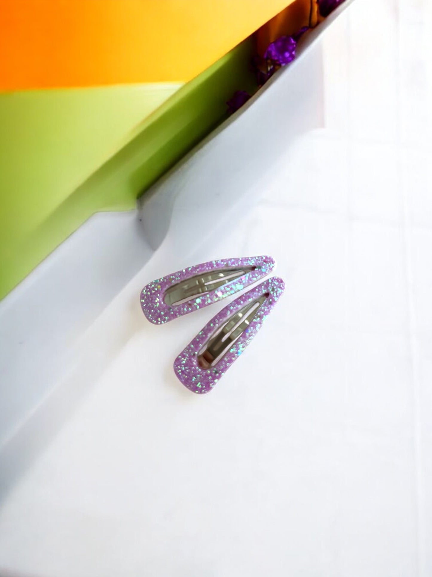 Glitter Snap Clips (Set of 2)