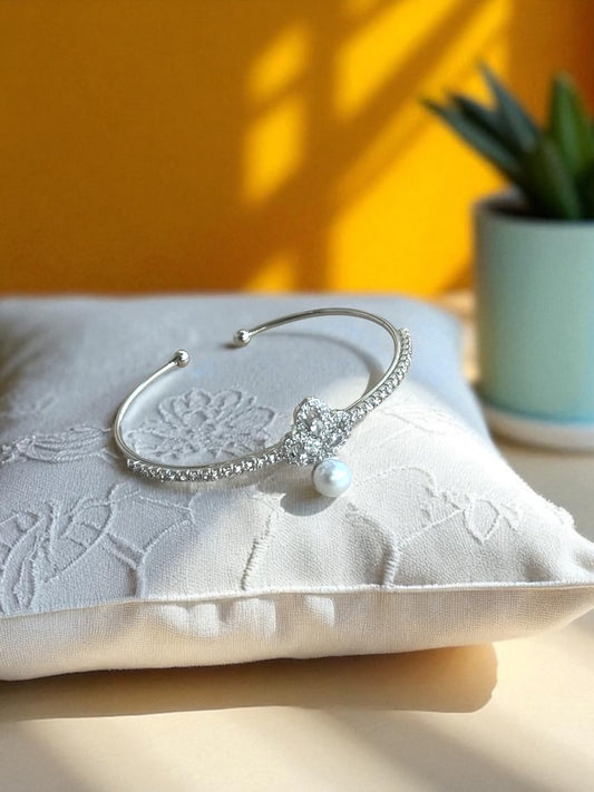 Pearl Blossom Cuff Bracelet