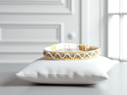 Duo of Dazzle Pearl Headbands (Gold & Silver)