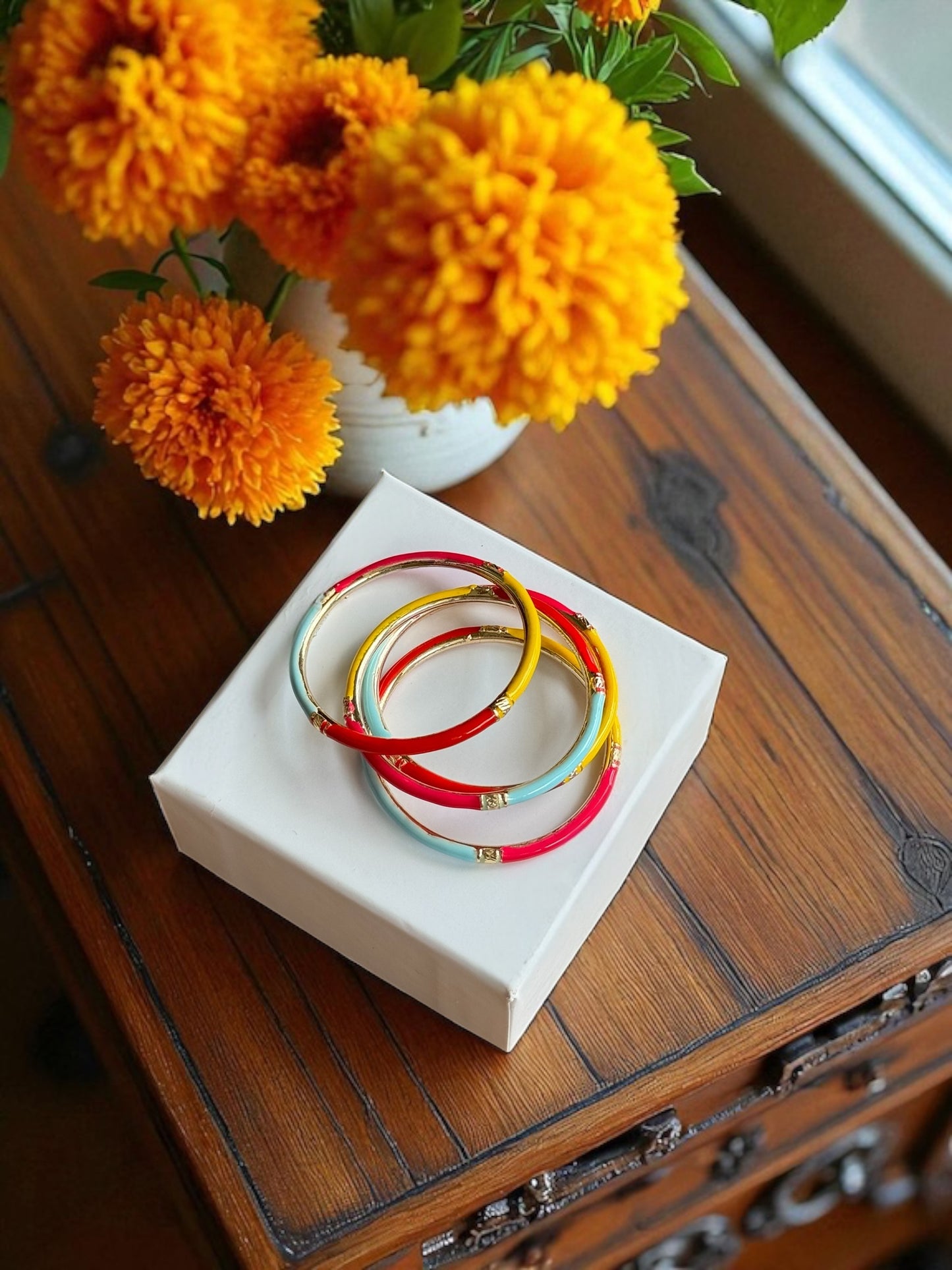 Enamel & Shine Bangles