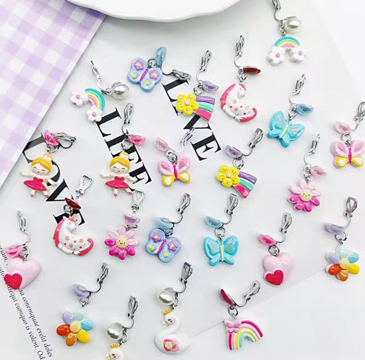 Clip-On Charm Dangling Earrings - New Arrivals