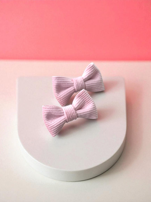Soft Ribbed Pigtail Bows