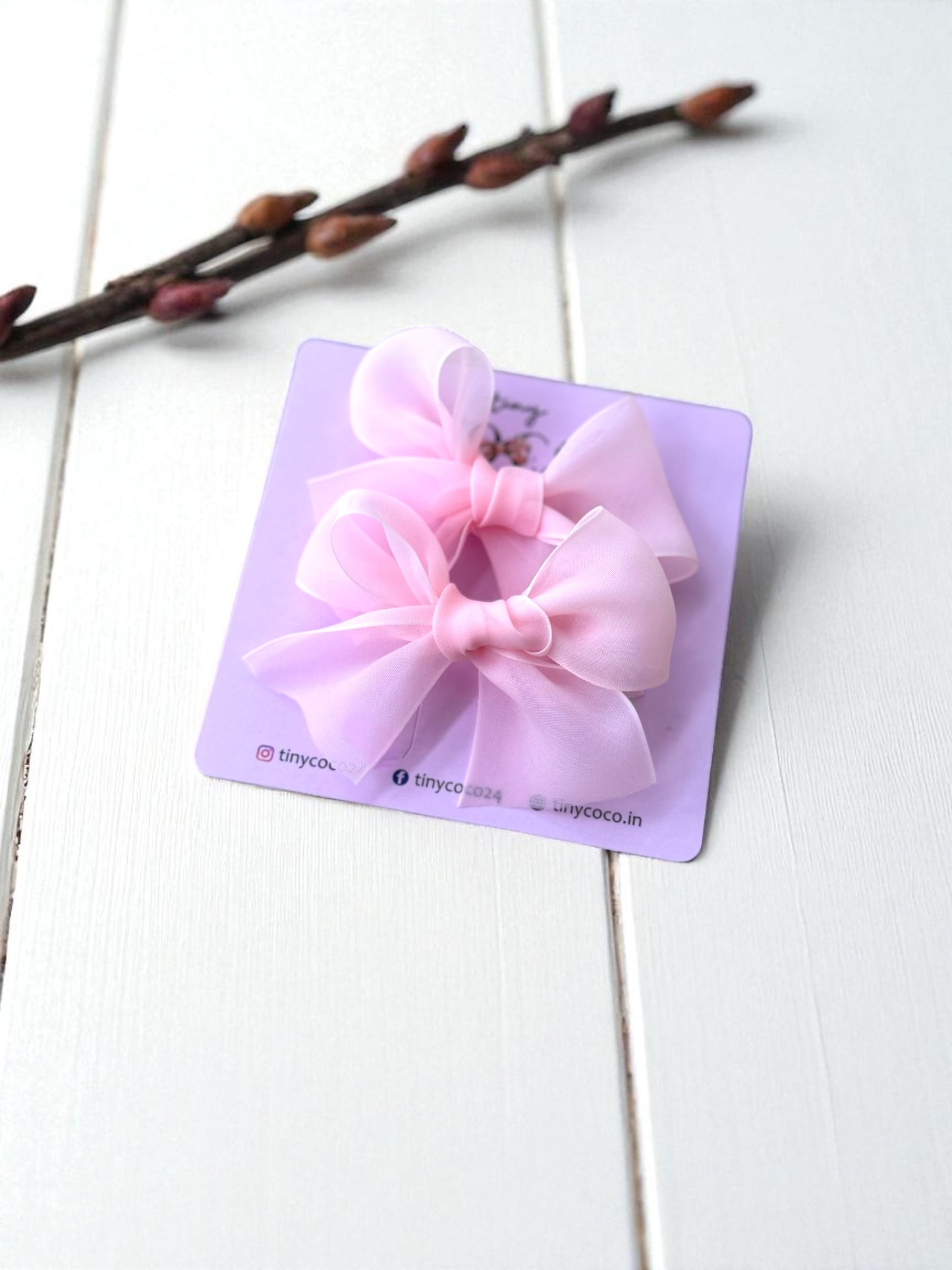 Ethereal Sheer Soft Pigtail Bows