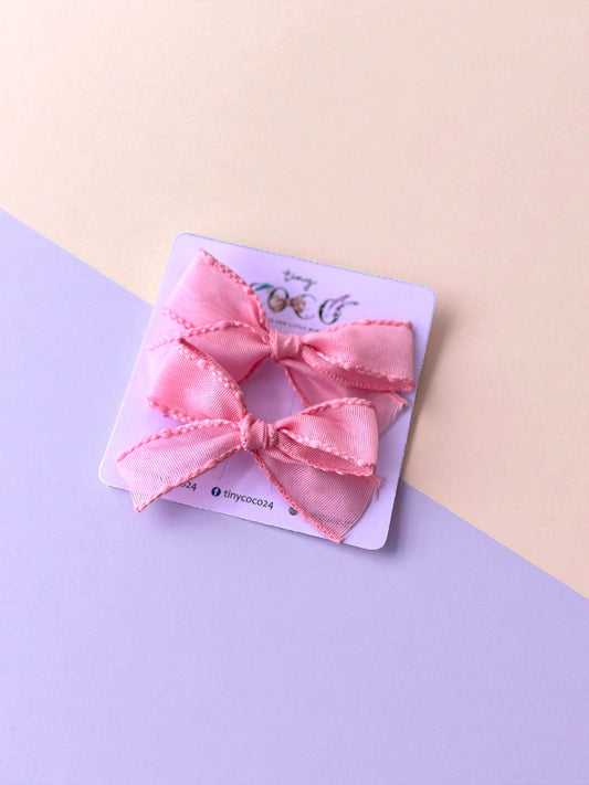 Soft Whispers Organza Pigtail Bows