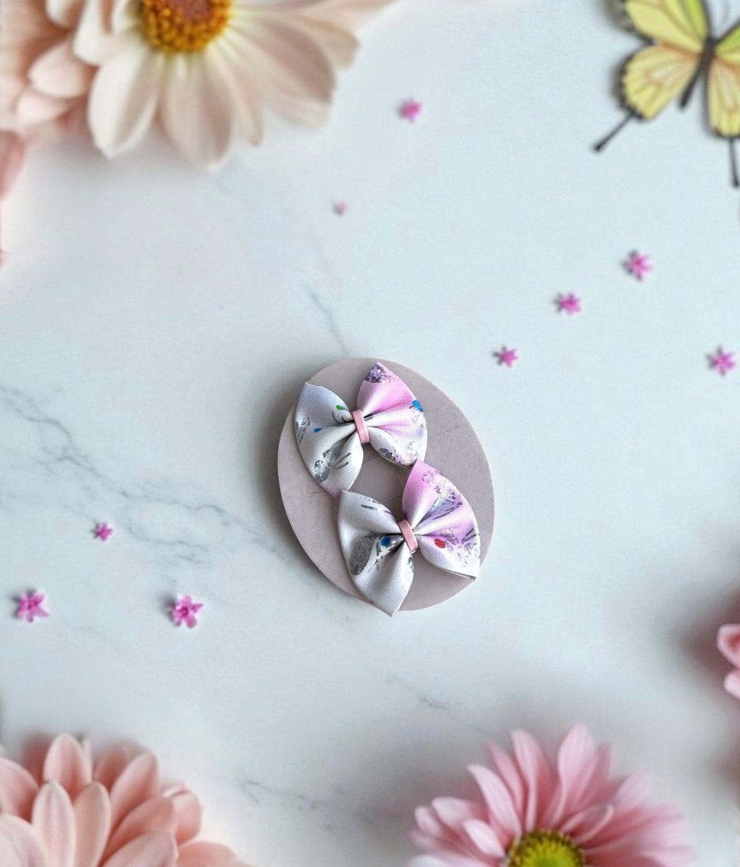 Dainty Duo Bow Clips (pair)