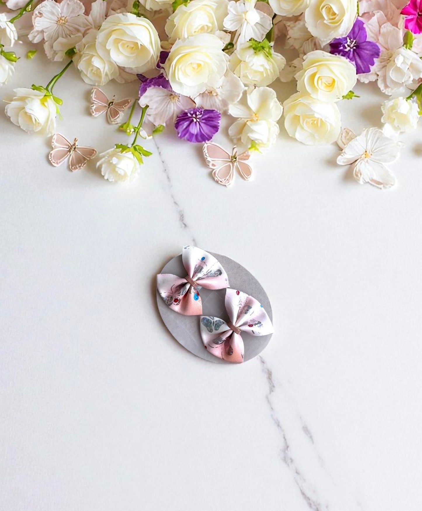 Dainty Duo Bow Clips (pair)