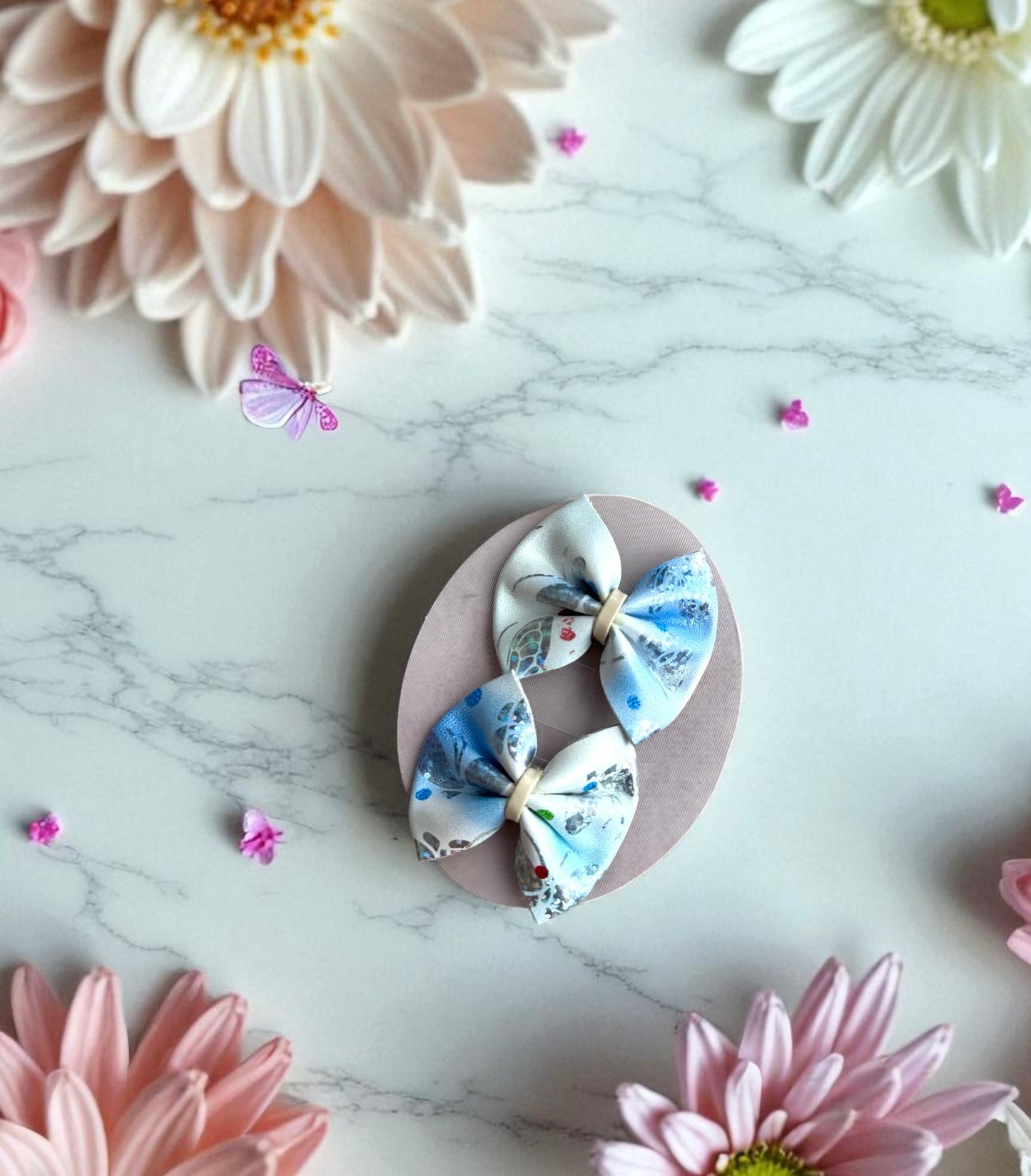 Dainty Duo Bow Clips (pair)