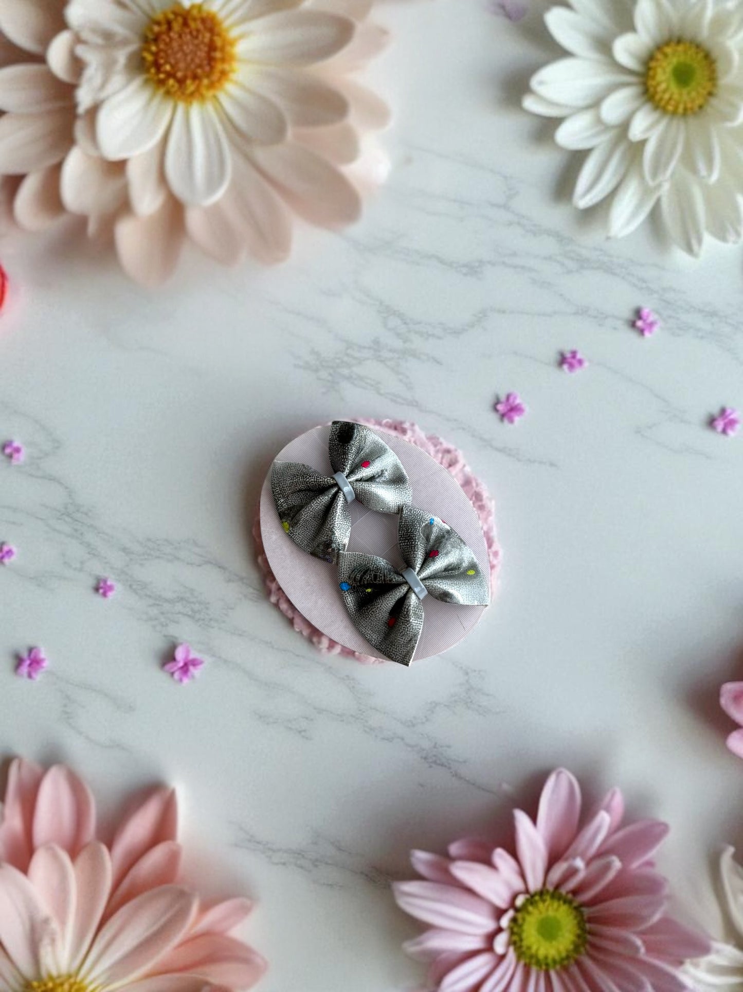 Dainty Duo Bow Clips (pair)