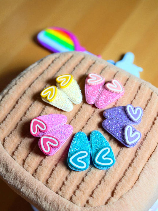 Glitter Flip-Flop Hair Clips