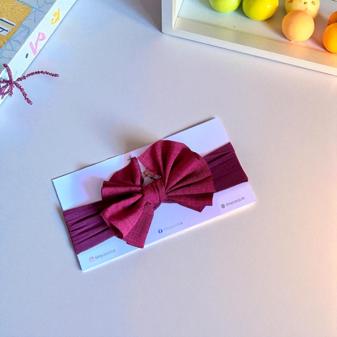 Ruffled Elegance Bow Headband