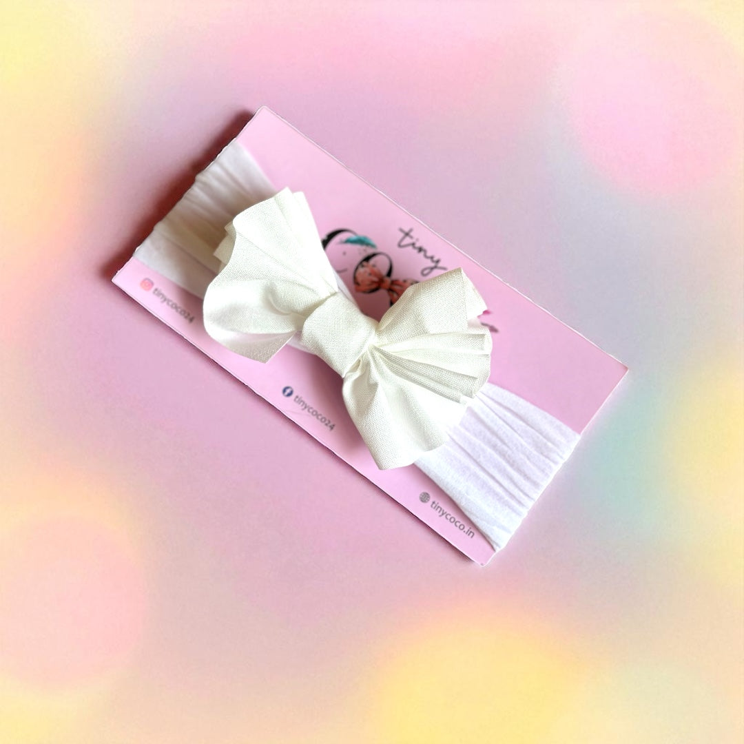 Ruffled Elegance Bow Headband