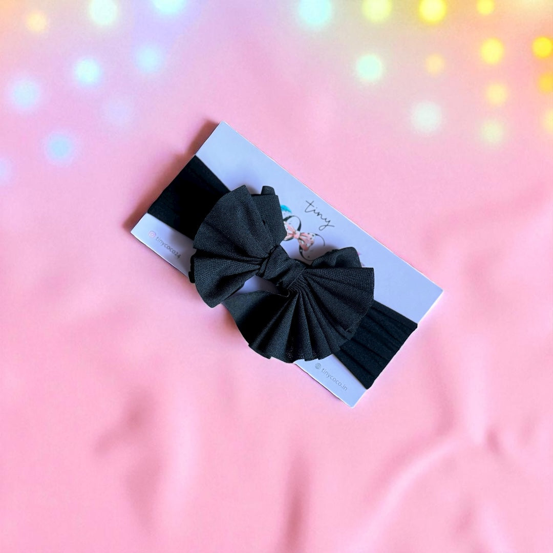 Ruffled Elegance Bow Headband