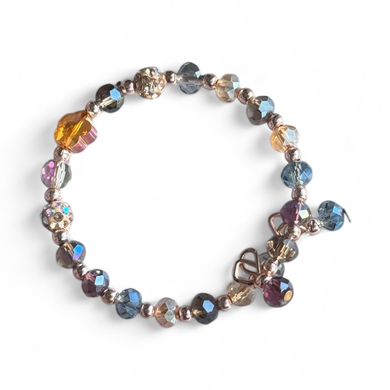 Multi-Tone Crystal Bead Bracelet