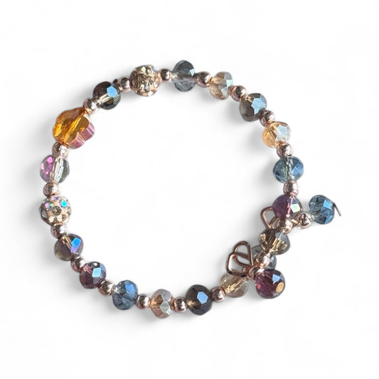 Multi-Tone Crystal Bead Bracelet