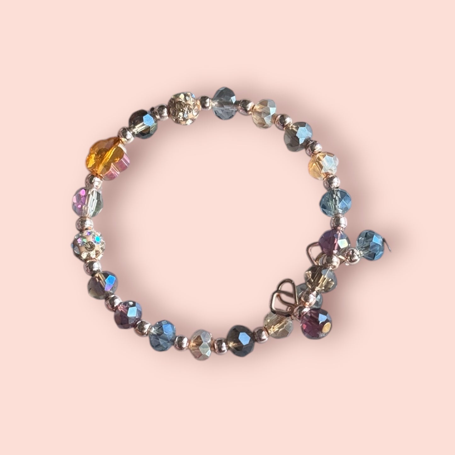 Multi-Tone Crystal Bead Bracelet