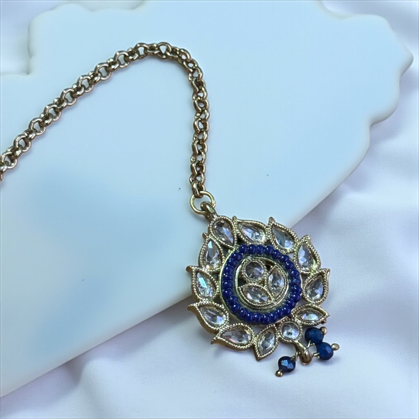 Royal Sapphire Maang Tikka