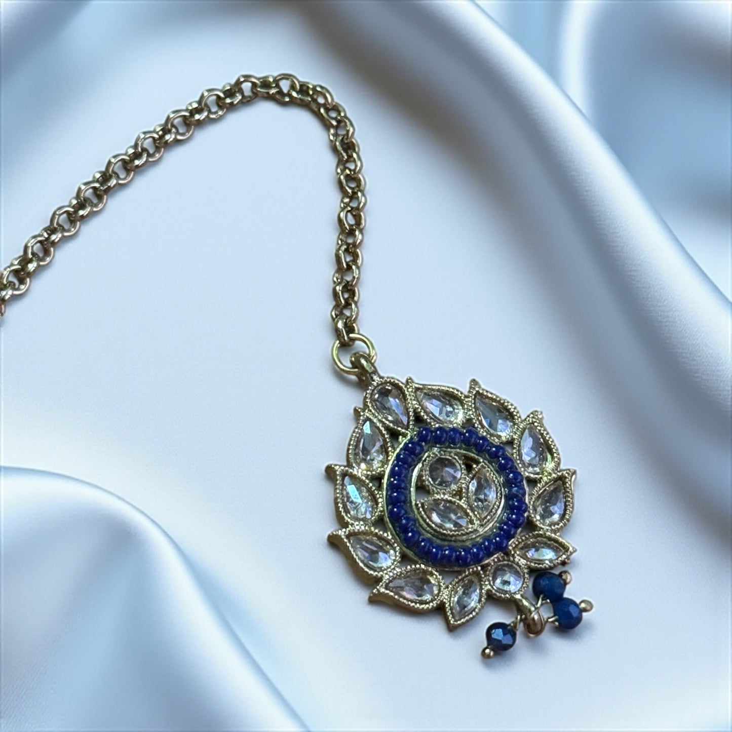 Royal Sapphire Maang Tikka