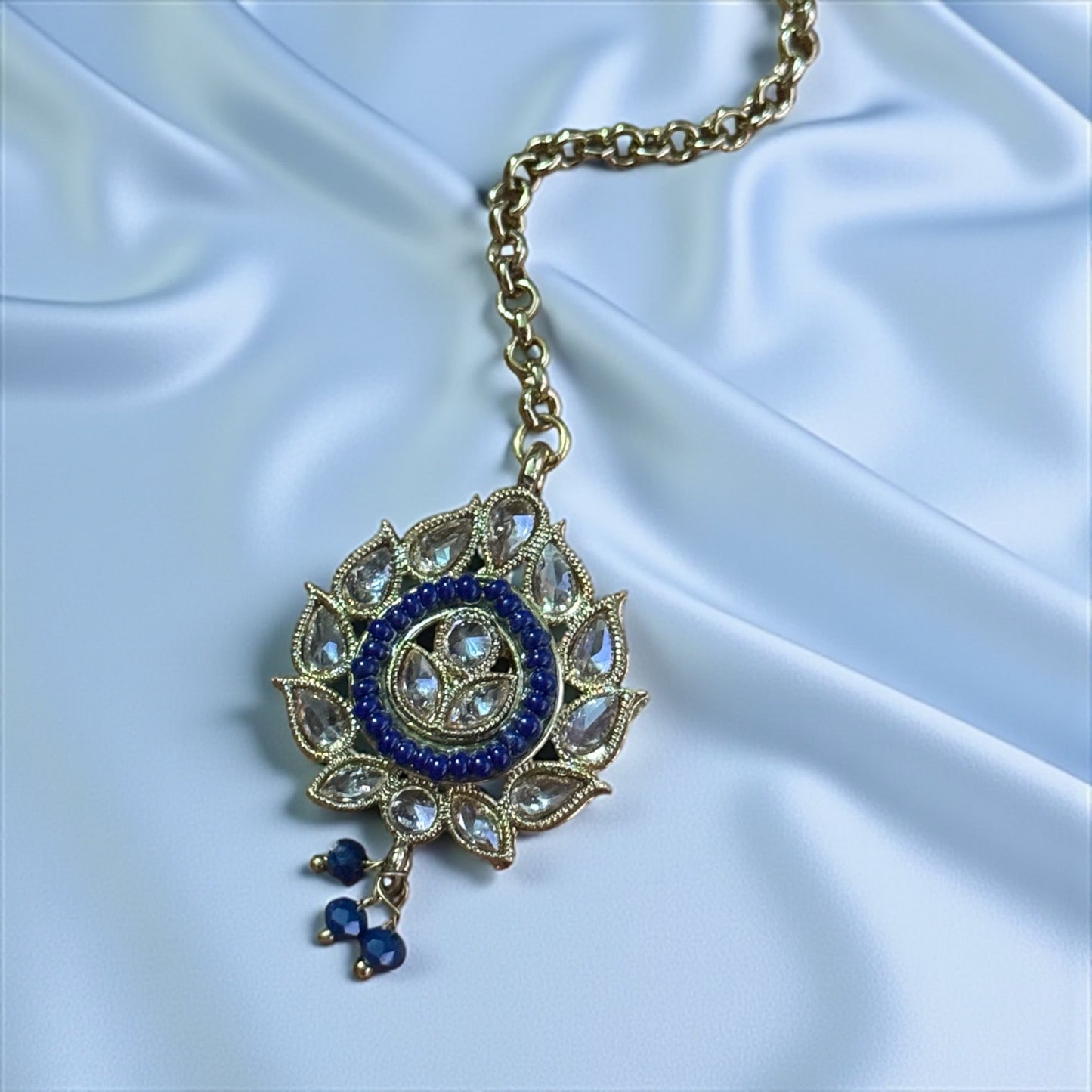 Royal Sapphire Maang Tikka