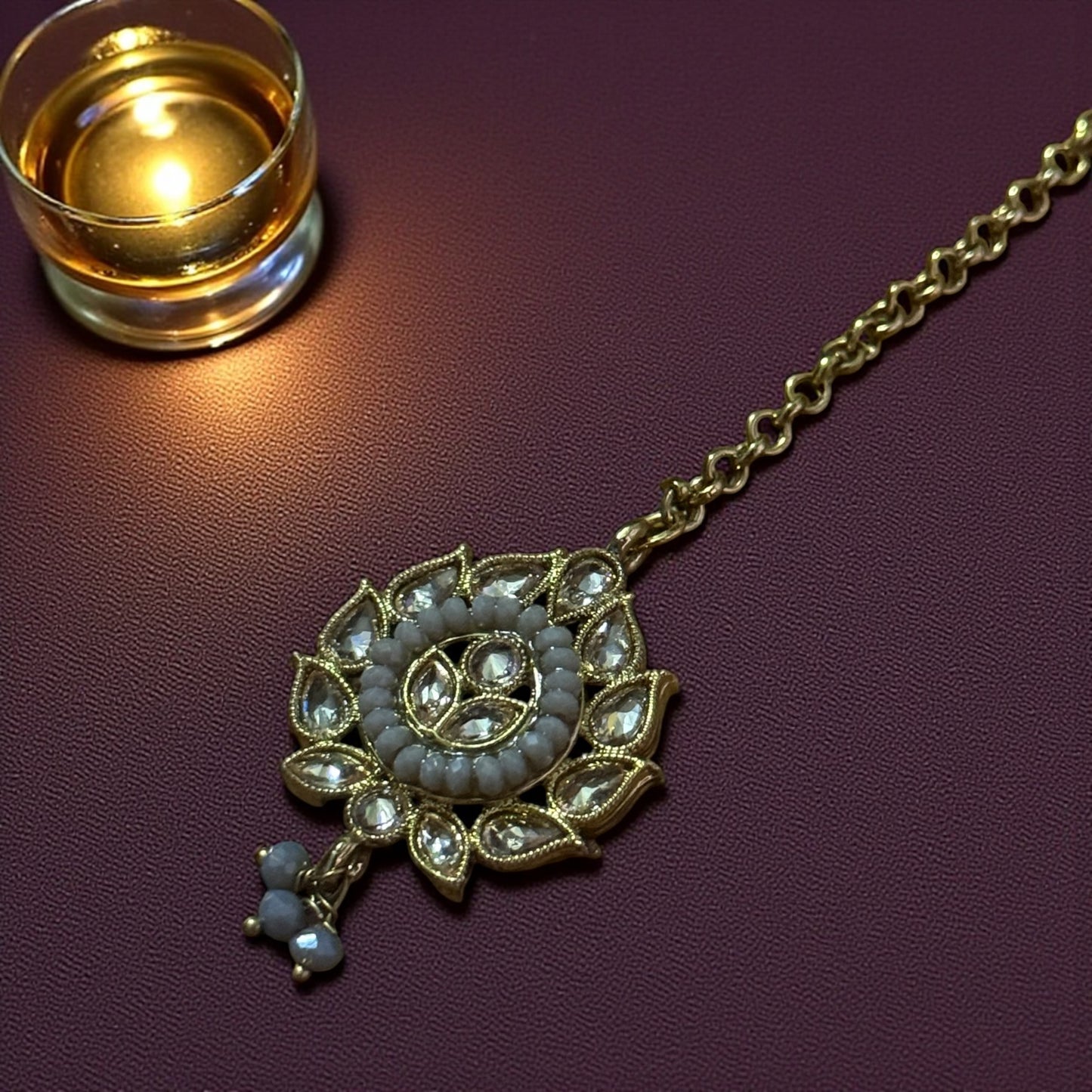 Divine Lotus Maang Tikka