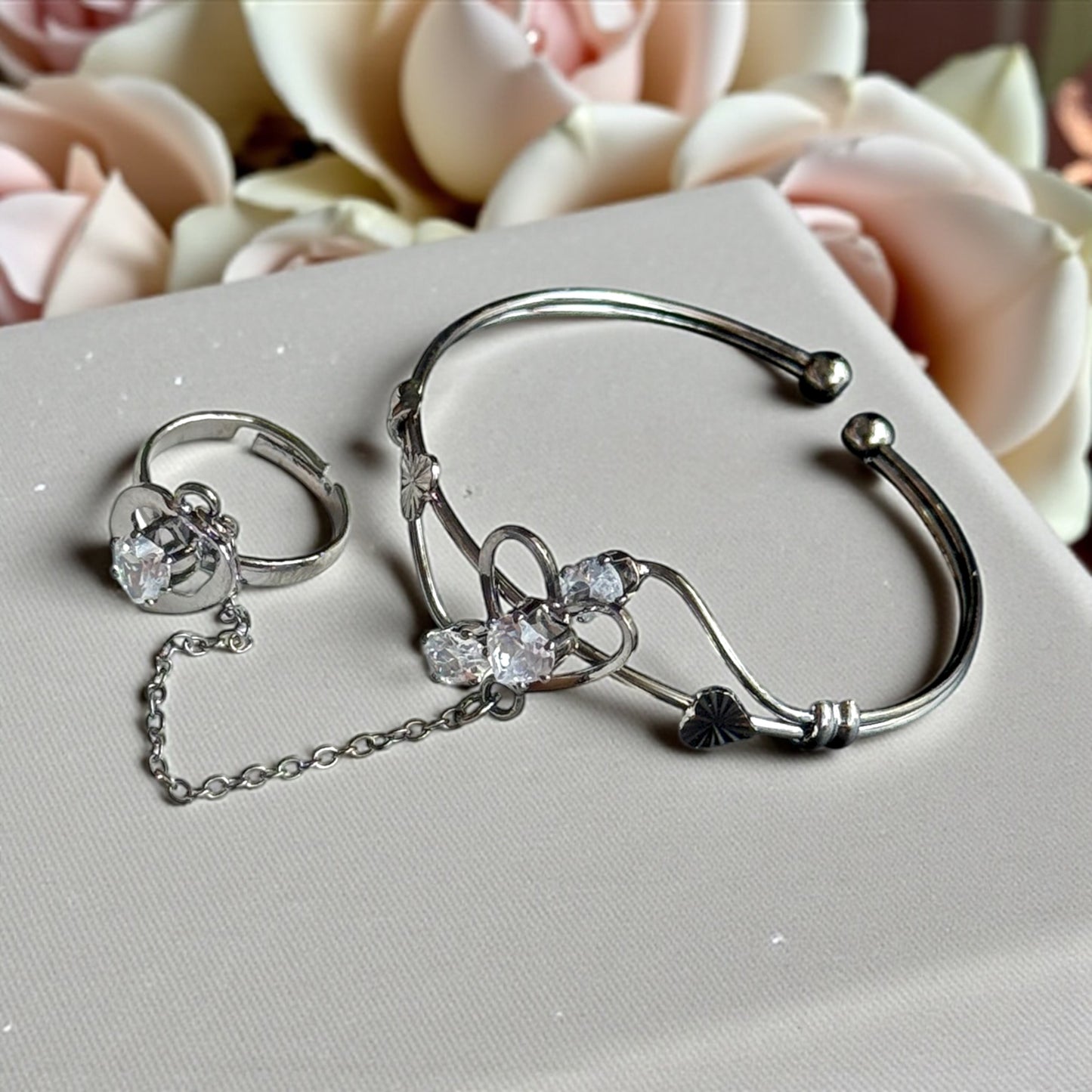 Sparkle Fusion Bangle & Ring Duo