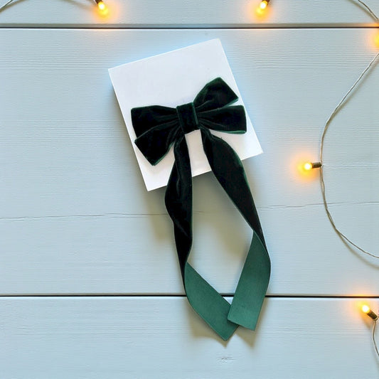 Emerald Holiday Velvet Bow