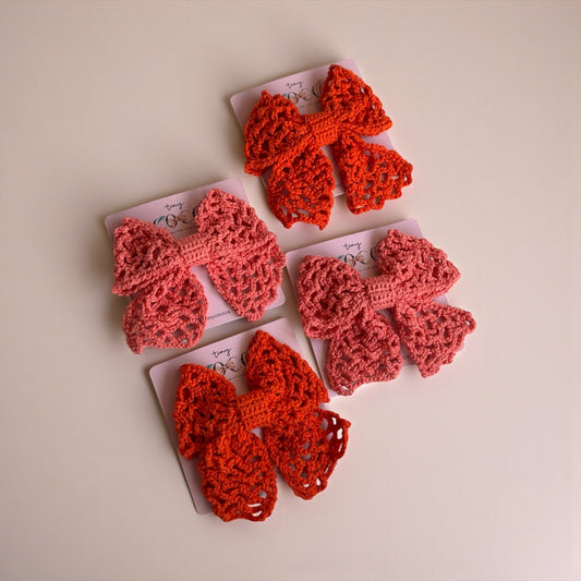 The "Hearthside" Lacy Crochet Bow