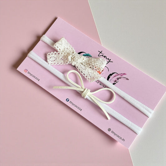 Delicate Lace & Suede Heirloom Set