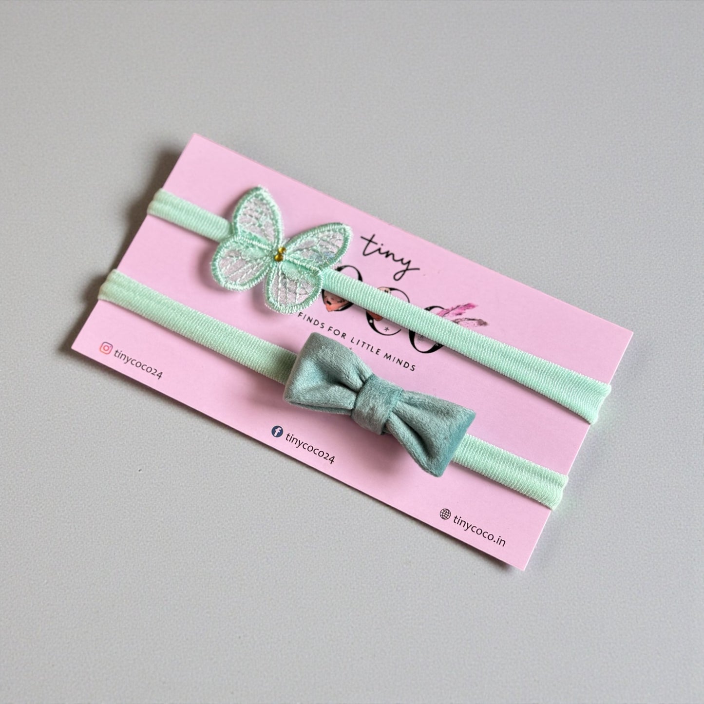 The "Mint Meadow" Butterfly & Velvet Set