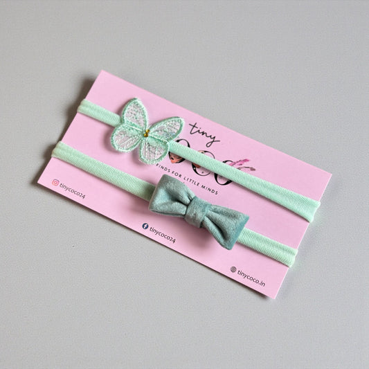 The "Mint Meadow" Butterfly & Velvet Set