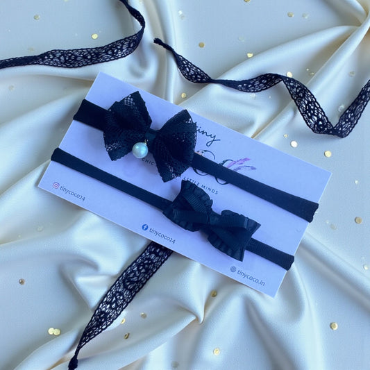 The "Midnight Grace" Lace & Ruffle Duo