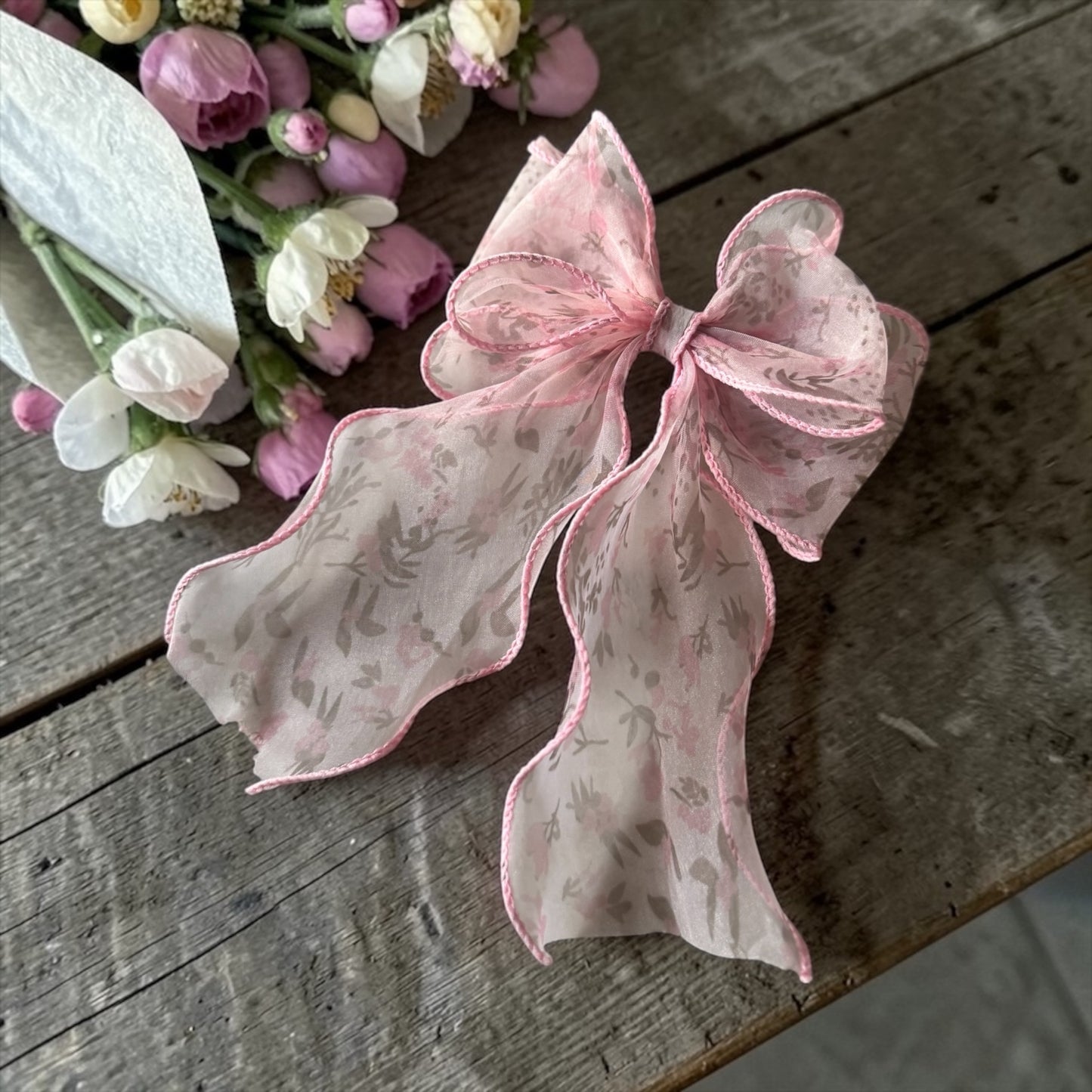 Enchanted Garden Organza Hair Bows