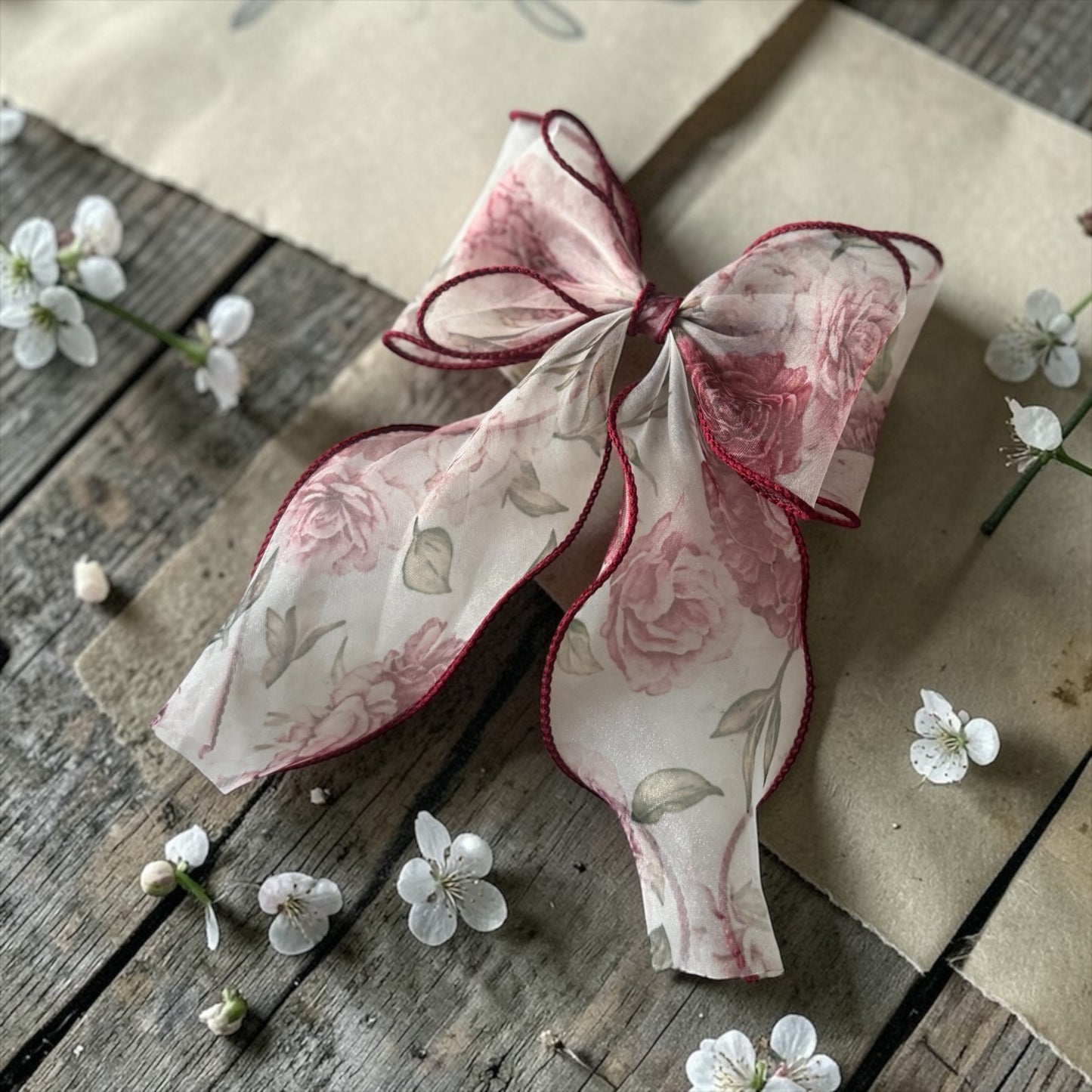 Enchanted Garden Organza Hair Bows