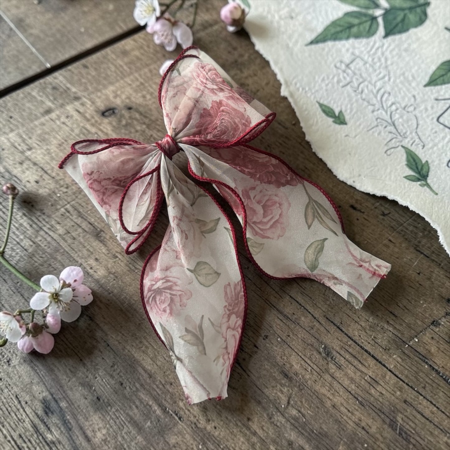 Enchanted Garden Organza Hair Bows