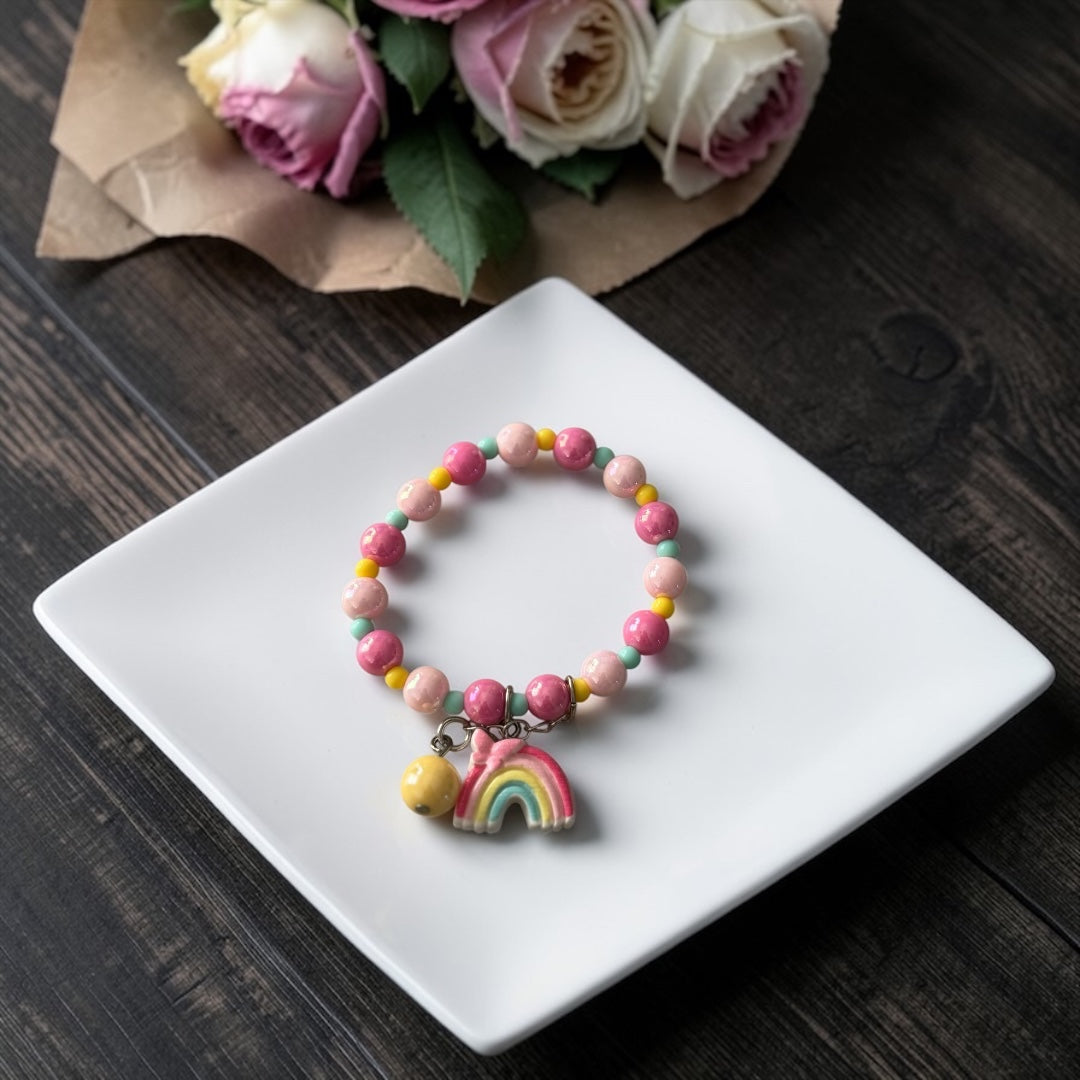 Rainbow Star Candy Bead Bracelet