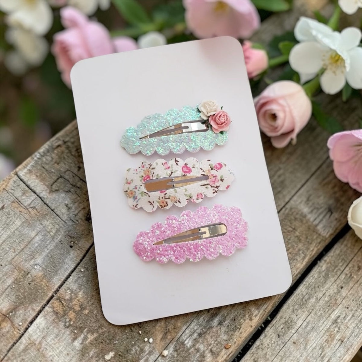 Spring Meadow Sparkle Clips (Set of 3)