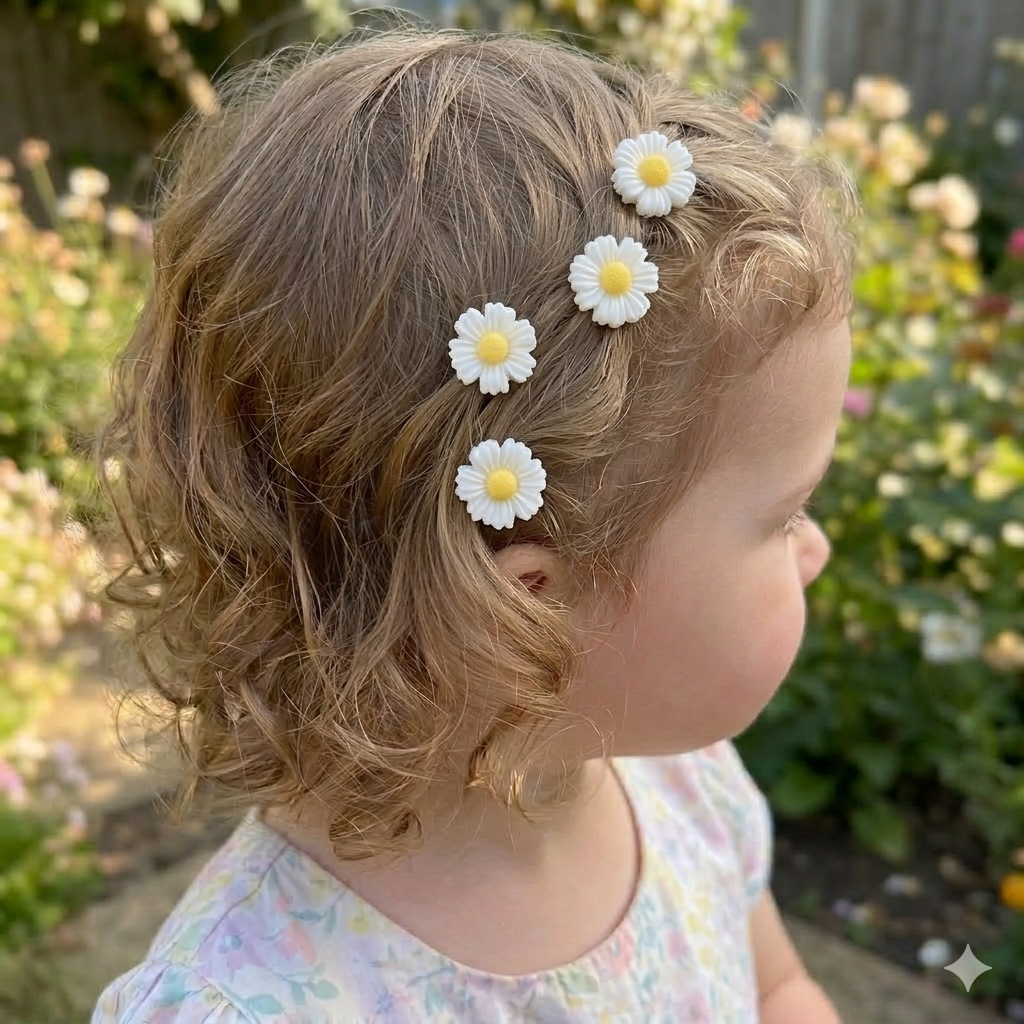 Pure Petal Daisy Snap Clips (set of 5 clips)