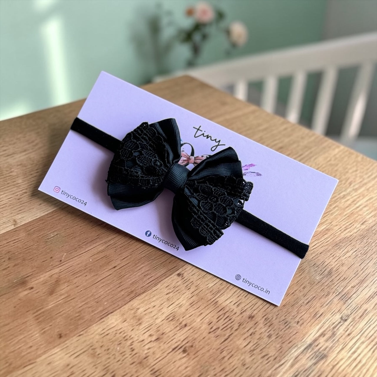Ebony Lace Bow